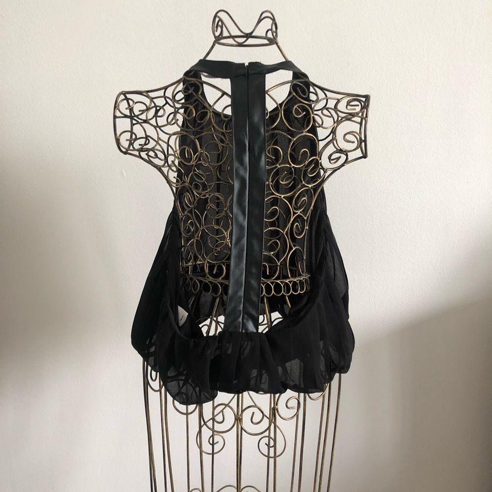 Black Backless Blouse
